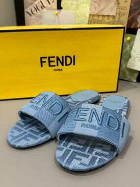 Fendi Women's Blue Authentic Sandals